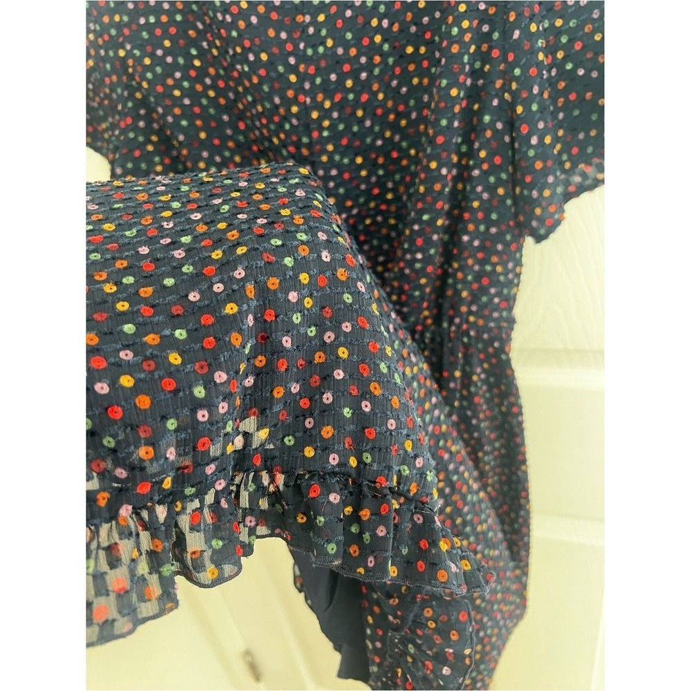Madewell Charcoal Mini Dress with Multicolor Dot Print - Picture 14 of 14